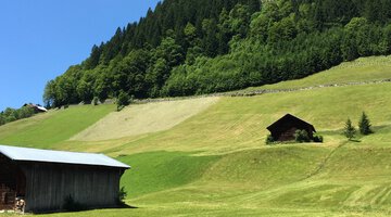 Start der Tour in Mittelberg Bödmen