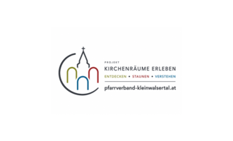 Ein Logo des Projekts "Kirchenräume erleben". Es lädt dazu ein, Kirchen zu entdecken und mehr über sie zu erfahren. | © Pfarrverband Kleinwalsertal Logo