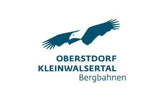 Logo of the Oberstdorf Kleinwalsertal cable cars featuring a stylized eagle. It symbolizes nature and freedom in the Alps. | © OBERSTDORF · KLEINWALSERTAL BERGBAHNEN