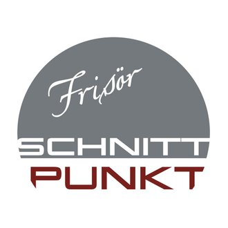 Ein minimalistisches Logo für einen Friseursalon namens "Schnitt Punkt". Es zeigt den Schriftzug in einer eleganten und modernen Schriftart. | © Frisör Schnittpunkt | Ingrid Frick Logo