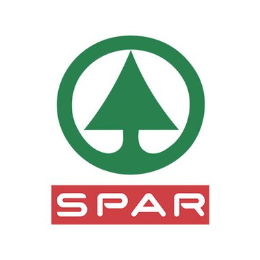 The image shows the SPAR logo with a stylized tree and a green circle. Below it is the name "SPAR" in red lettering. | © Spar-Markt Plangger Logo