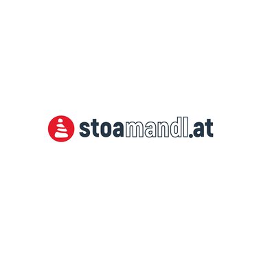 Logo von Bergschule Stoamandl, eine Organisation für Outdoor-Aktivitäten, mit rotem Symbol und dunklem Schriftzug. | © Bergschule Stoamandl.at